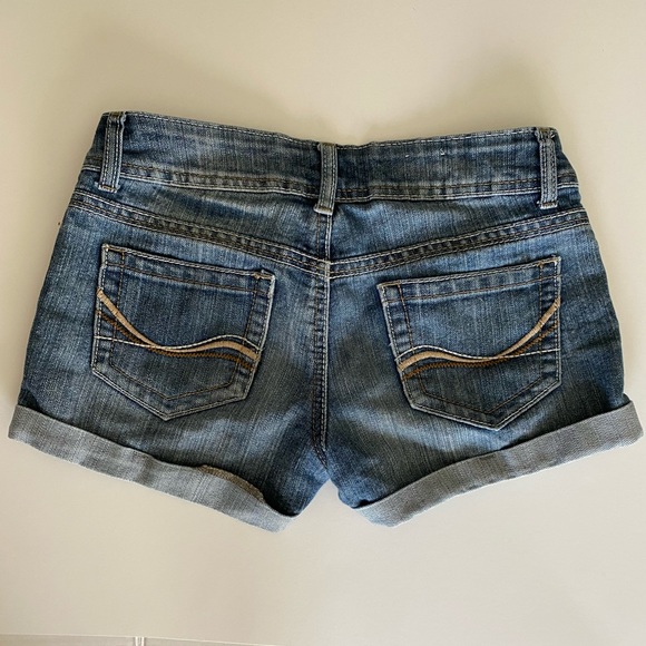 Denim Shortie Shorts - Picture 3 of 5